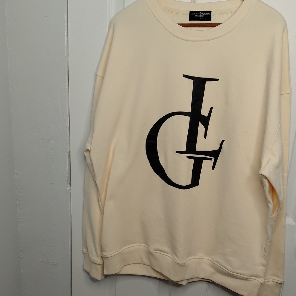 LG Cream Crewneck Men's Sweater
